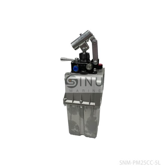 SNM-PM25CC-5L HYDRAULIC HAND PUMP WITH OIL TANK (ALUMINUM) FOR ﻿LIFERAFT DAVIT HANDLING CRANE-OIL CYLINDER