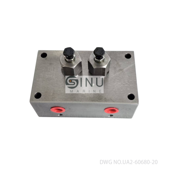 DWG NO.UH2 UA2-60680-20 PILOT CHECK VALVE BLOCK FOR BA-501