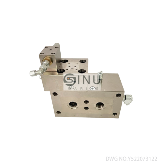 DWG NO.Y522073122 MANIFOLD BLOCK 3 FOR CRANE HOISTING MOTOR A6V500HD6 2FZ2