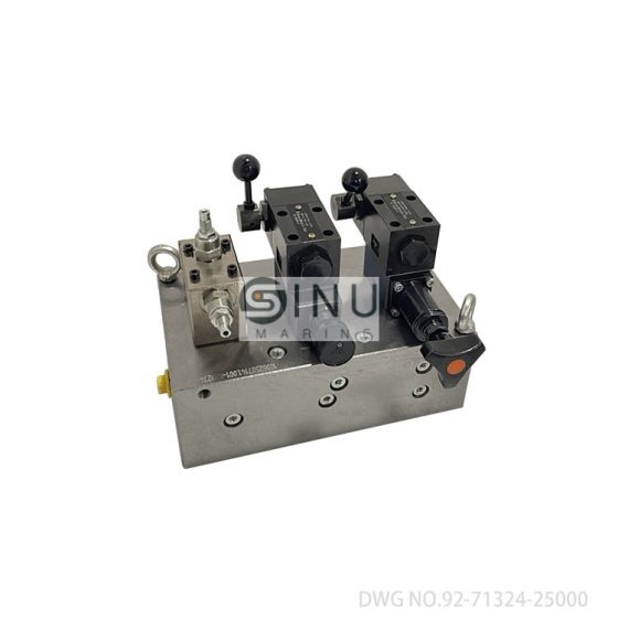MARINE HATCH COVER CONTROL VALVE STAND DWG NO.92-71324-25000