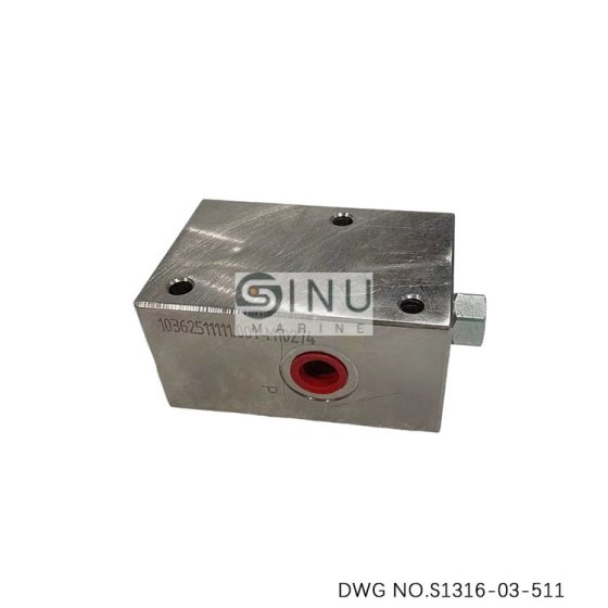 DWG NO.S1316-03-511 FLOW DIVIDER VALVE BLOCK FOR HOSE CRANE_HYDRAULIC SPARES